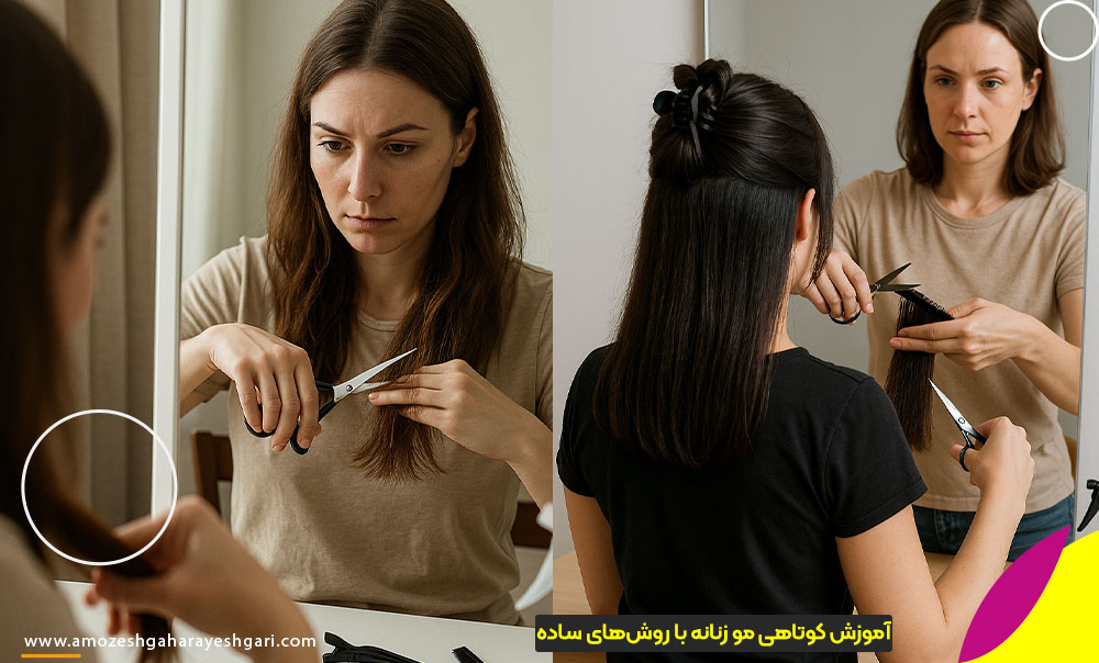 آموزش کوتاهی مو زنانه با روش‌های ساده ولی تاثیرگذار برای مبتدی‌ها